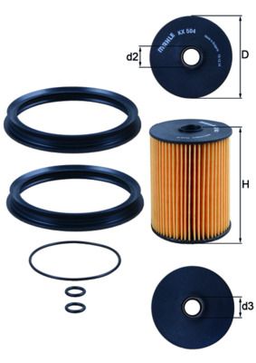 Obrázok Palivový filter MAHLE  KX504D
