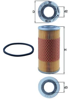 Obrázok Olejový filter MAHLE  OX12D