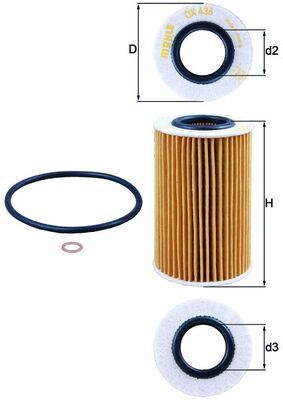 Obrázok Olejový filter MAHLE  OX436D