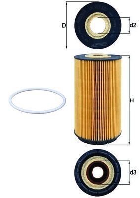 Obrázok Olejový filter MAHLE  OX557D