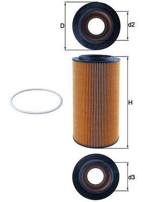 Obrázok Olejový filter MAHLE  OX561D