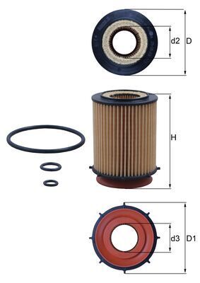 Obrázok Olejový filter MAHLE  OX982D