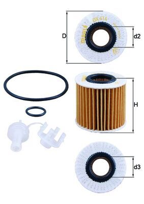 Obrázok Olejový filter MAHLE  OX414D1