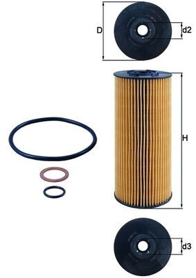 Obrázok Olejový filter MAHLE  OX137D2