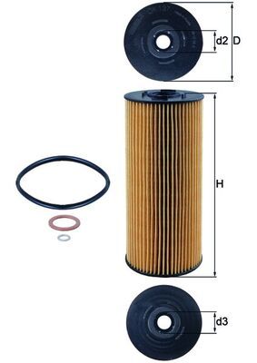 Obrázok Olejový filter MAHLE  OX137D