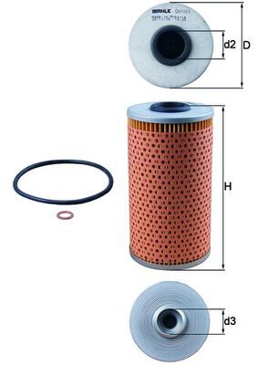 Obrázok Olejový filter MAHLE  OX103D