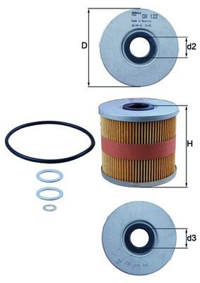 Obrázok Olejový filter MAHLE  OX122D