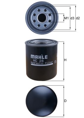 Obrázok Filter pracovnej hydrauliky MAHLE  HC28