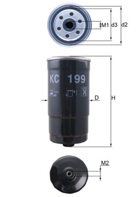 Obrázok Palivový filter MAHLE  KC199