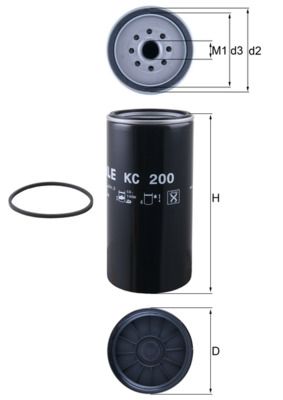 Obrázok Palivový filter MAHLE  KC200