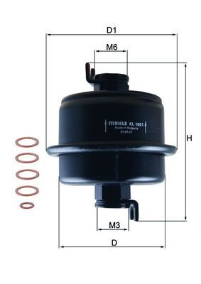 Obrázok Palivový filter MAHLE  KL1051D