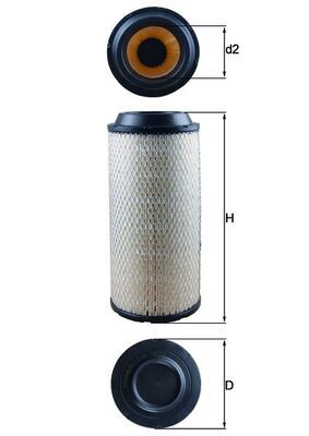 Obrázok Vzduchový filter MAHLE  LX1673