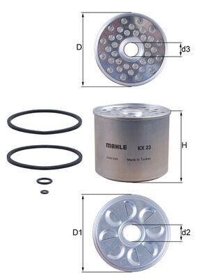 Obrázok Palivový filter MAHLE  KX23D