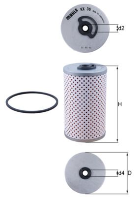 Obrázok Palivový filter MAHLE  KX36D