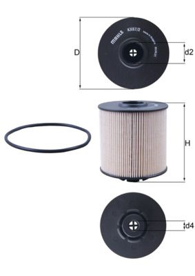 Obrázok Palivový filter MAHLE  KX672D