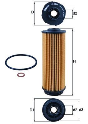 Obrázok Olejový filter MAHLE  OX1146D