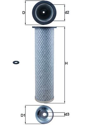 Obrázok Filter sekundárneho vzduchu MAHLE  LXS214