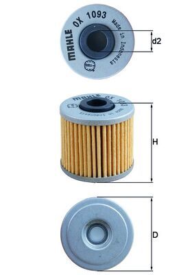 Obrázok Olejový filter MAHLE  OX1093