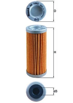 Obrázok Olejový filter MAHLE  OX1092