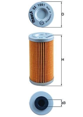 Obrázok Olejový filter MAHLE  OX1091