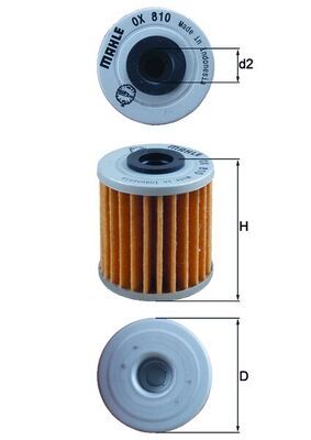 Obrázok Olejový filter MAHLE  OX810