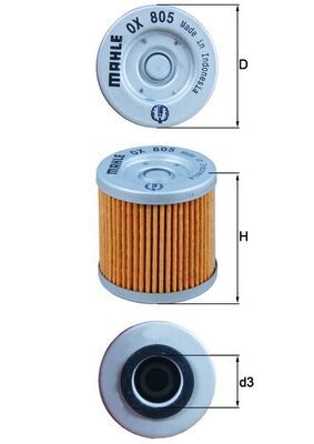 Obrázok Olejový filter MAHLE  OX805