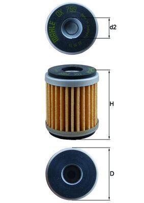 Obrázok Olejový filter MAHLE  OX799