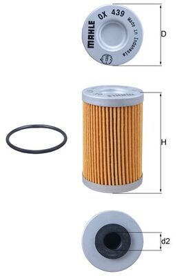 Obrázok Olejový filter MAHLE  OX439D
