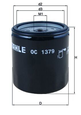 Obrázok Olejový filter MAHLE  OC1379
