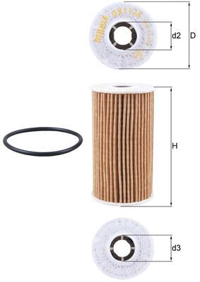 Obrázok Olejový filter MAHLE  OX1138D