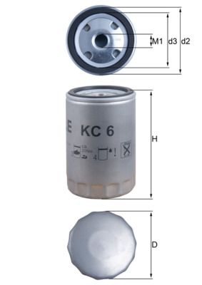 Obrázok Palivový filter MAHLE  KC6