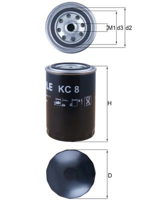 Obrázok Palivový filter MAHLE  KC8