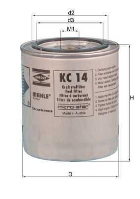 Obrázok Palivový filter MAHLE  KC14