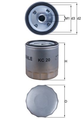 Obrázok Palivový filter MAHLE  KC20