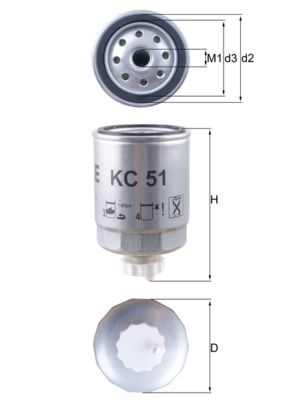 Obrázok Palivový filter MAHLE  KC51