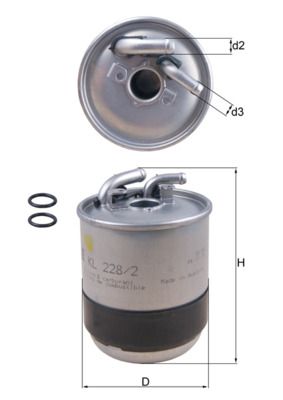 Obrázok Palivový filter MAHLE  KL2282D