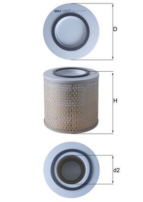Obrázok Vzduchový filter MAHLE  LX1077