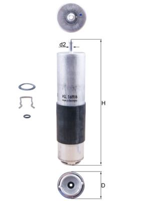 Obrázok Palivový filter MAHLE  KL1696D