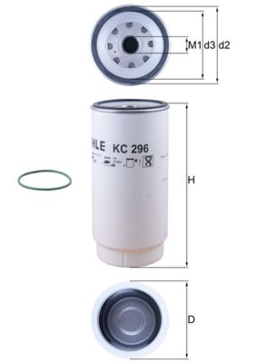 Obrázok Palivový filter MAHLE  KC296D