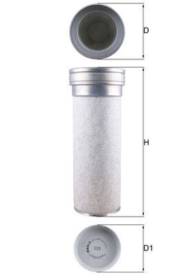 Obrázok Filter sekundárneho vzduchu MAHLE  LXS361