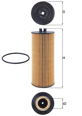 Obrázok Olejový filter MAHLE  OX174D