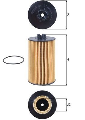 Obrázok Olejový filter MAHLE  OX161D