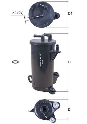 Obrázok Palivový filter MAHLE  KL764D