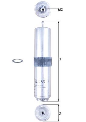 Obrázok Palivový filter MAHLE  KL763D