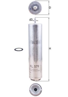 Obrázok Palivový filter MAHLE  KL579D