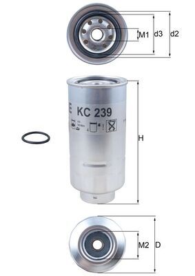 Obrázok Palivový filter MAHLE  KC239D