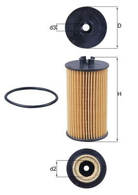 Obrázok Olejový filter MAHLE  OX401D