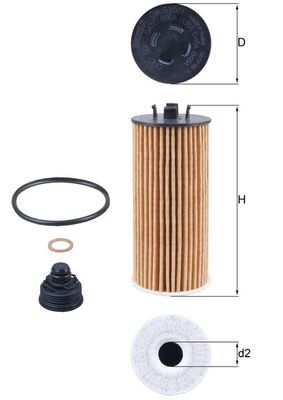 Obrázok Olejový filter MAHLE  OX8151D