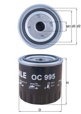 Obrázok Olejový filter MAHLE  OC995