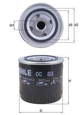 Obrázok Olejový filter MAHLE  OC83